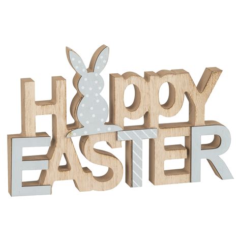 happy easter wooden sign